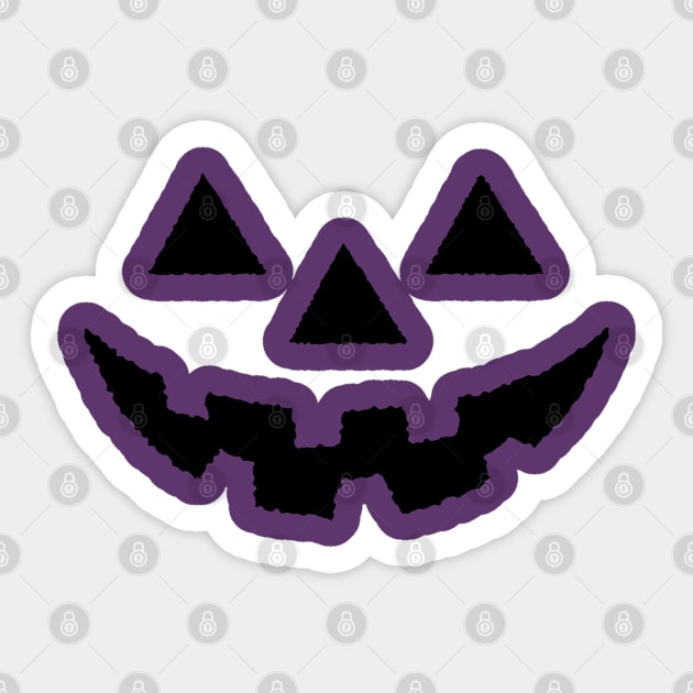 Jack O' Lantern Pumpkin Face BLACK Halloween Costume T-Shirt Sticker by vo_maria